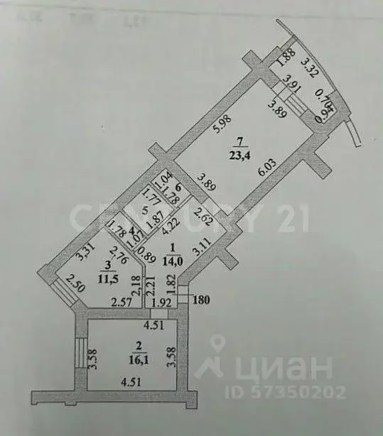 2-к кв. Липецкая область, Липецк ул. С.С. Бехтеева, 4 (72.0 м) - Фото 1