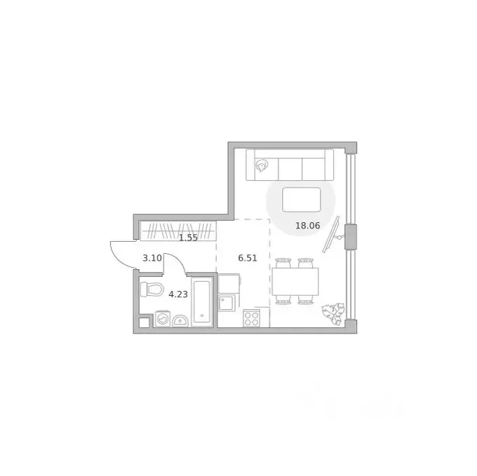 1-к кв. Москва ул. Народного Ополчения, 34С4 (33.45 м) - Фото 1