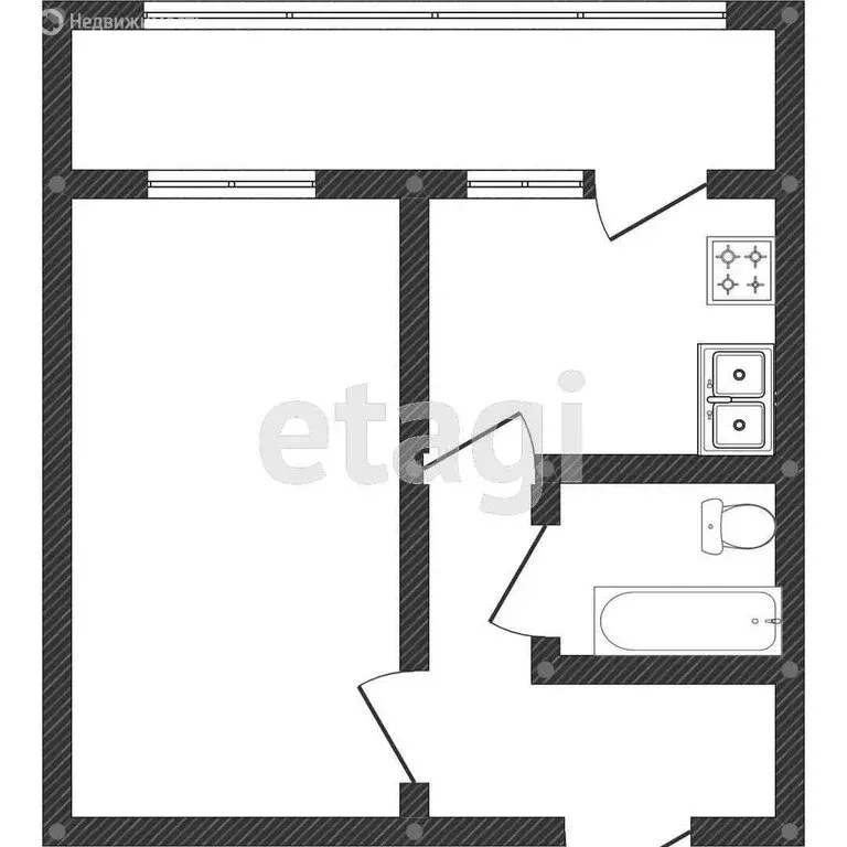 1-комнатная квартира: Вологда, Дальняя улица, 18А (34.6 м) - Фото 1