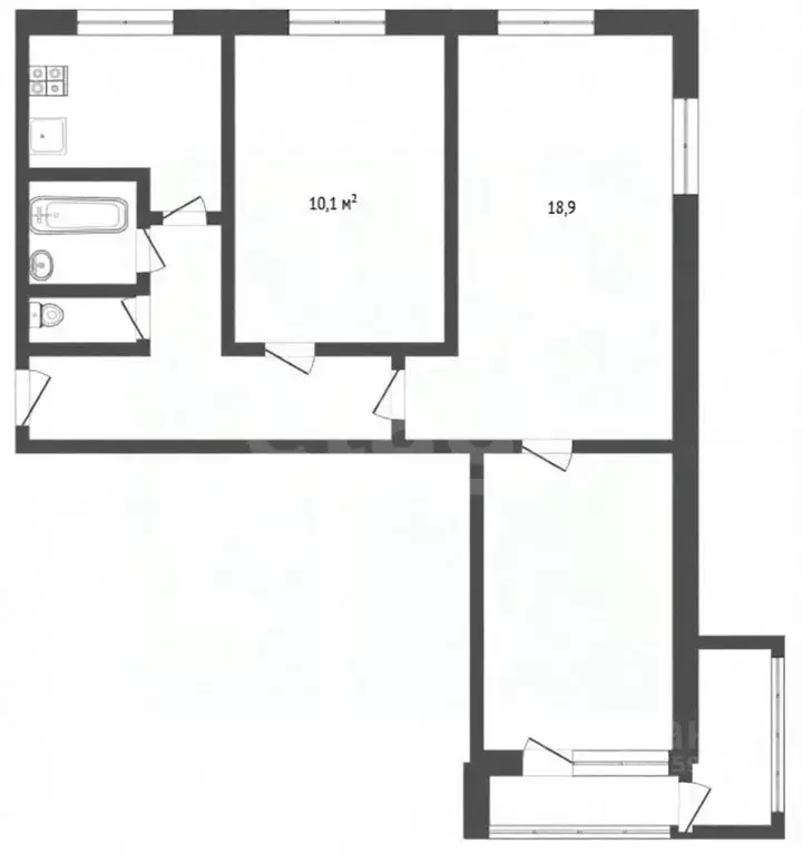 3-к кв. Ярославская область, Ярославль ул. Ухтомского, 23 (58.8 м) - Фото 2