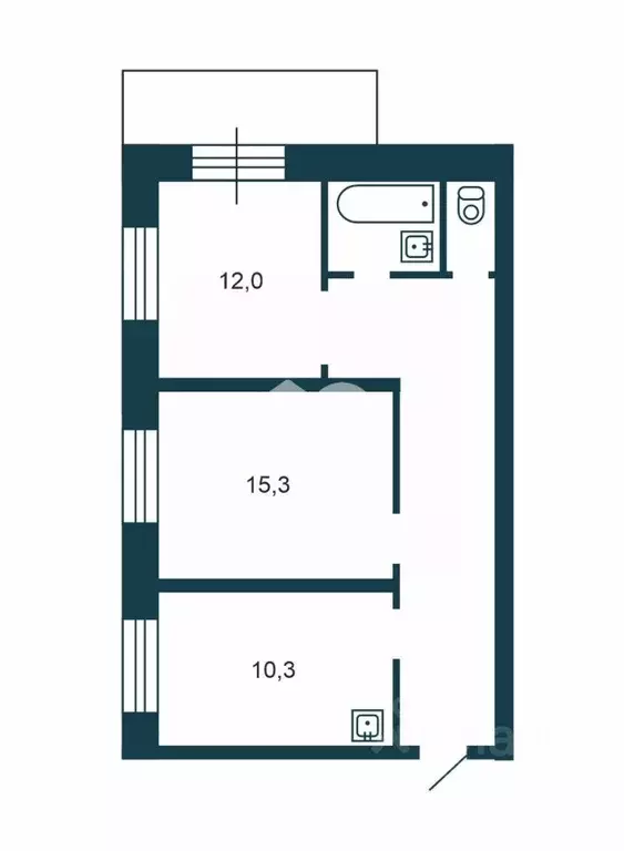 2-к кв. Новосибирская область, Искитим Индустриальный мкр, 52 (52.0 м) - Фото 2