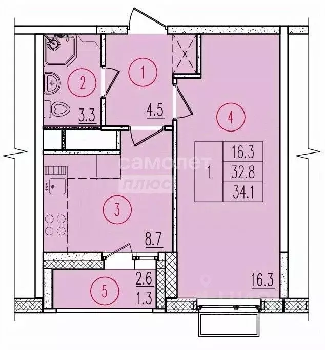 1-к кв. Московская область, Солнечногорск пер. Механизаторов, 4к1 ... - Фото 2