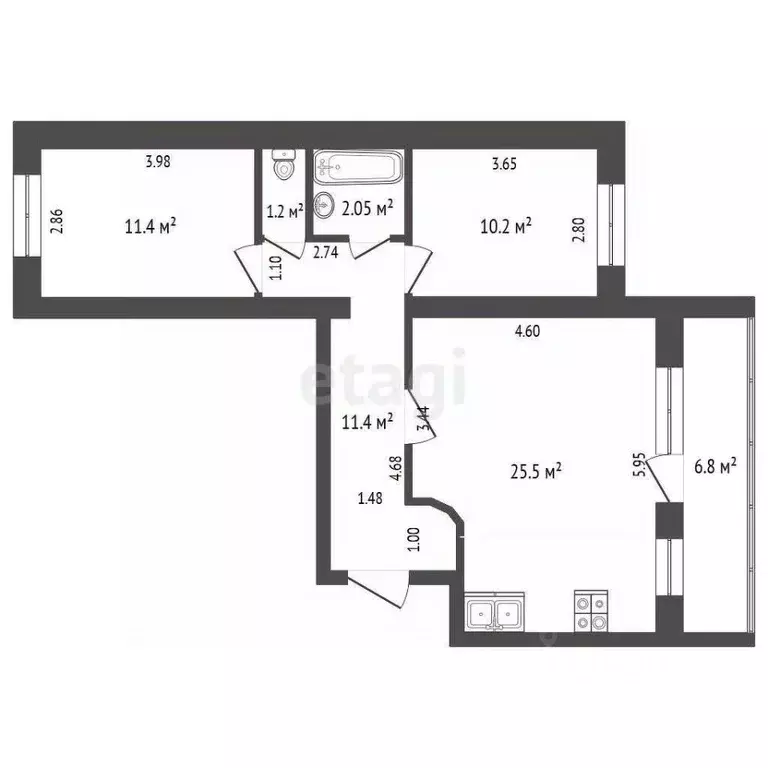 3-к кв. Самарская область, Самара Черемшанская ул., 156 (62.5 м) - Фото 1