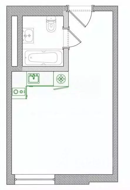 Студия Москва Михалковская ул., 48к2 (29.0 м) - Фото 1