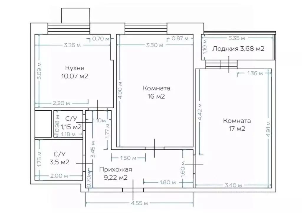 2-к кв. Москва ул. Героев Панфиловцев, 31 (56.9 м) - Фото 2