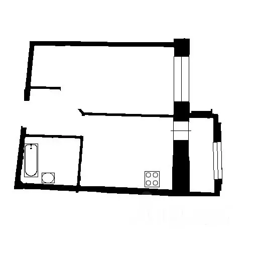 1-к кв. Санкт-Петербург ул. Русановская, 16к3 (31.5 м) - Фото 1