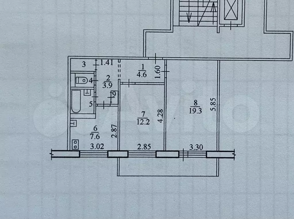 2-к. квартира, 52,7 м, 3/9 эт. - Фото 0