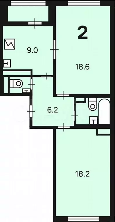 Аукцион: 2-к. квартира, 56,8 м, 4/15 эт. - Фото 1