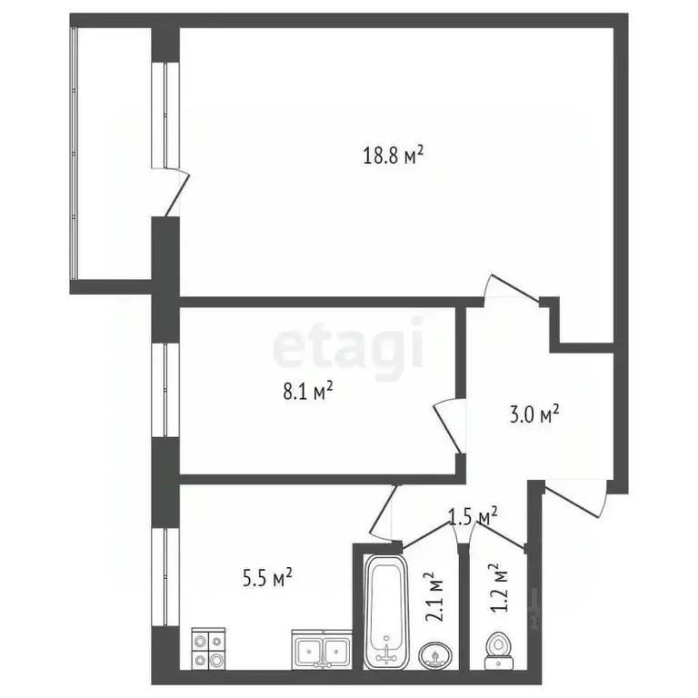 2-к кв. Москва Большая Черкизовская ул., 8К3 (40.8 м) - Фото 0