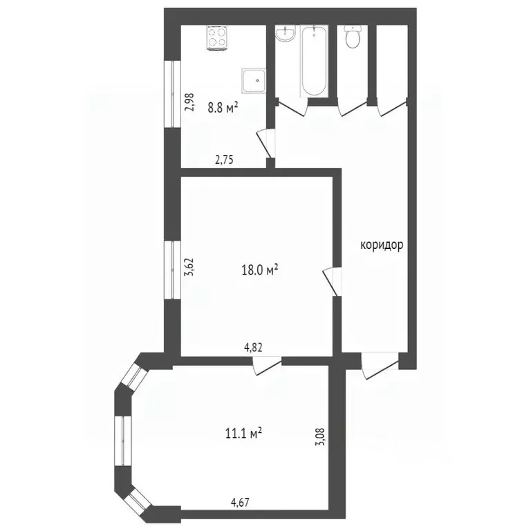 2-к кв. Челябинская область, Челябинск ул. Богдана Хмельницкого, 6 ... - Фото 1