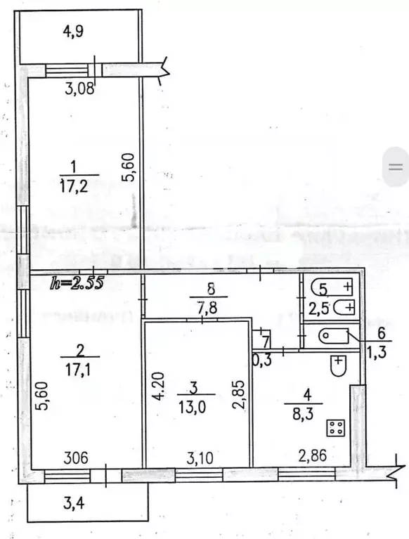3-к кв. Хабаровский край, Комсомольск-на-Амуре Пионерская ул., 71 ... - Фото 2
