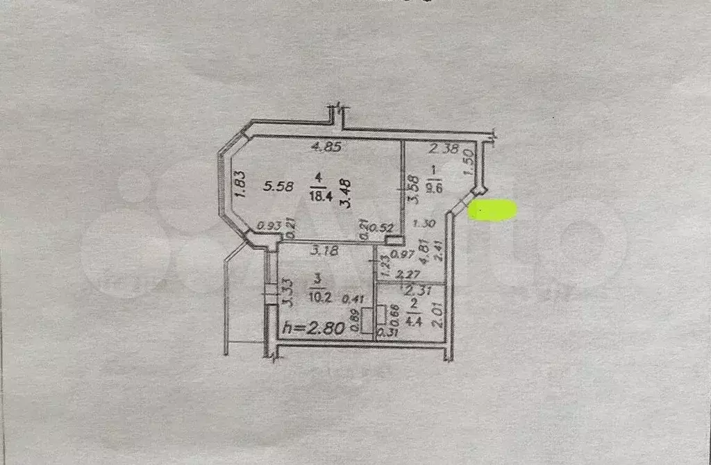 1-к. квартира, 42,6 м, 5/14 эт. - Фото 0