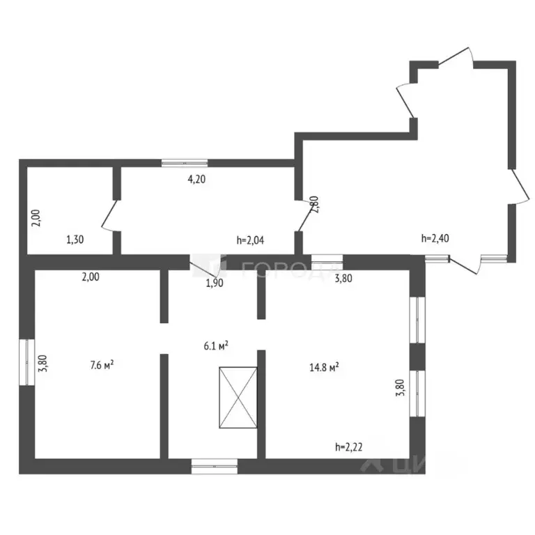 Дом в Кемеровская область, Новокузнецк Парковая ул., 28 (29 м) - Фото 1