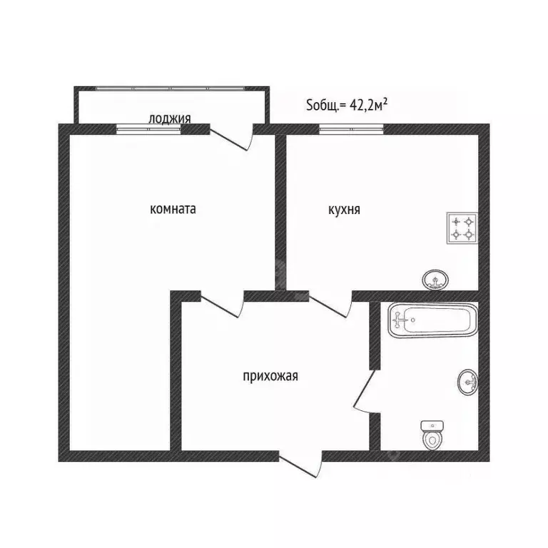 1-к кв. Брянская область, Клинцы ул. Мира, 59а (42.2 м) - Фото 1