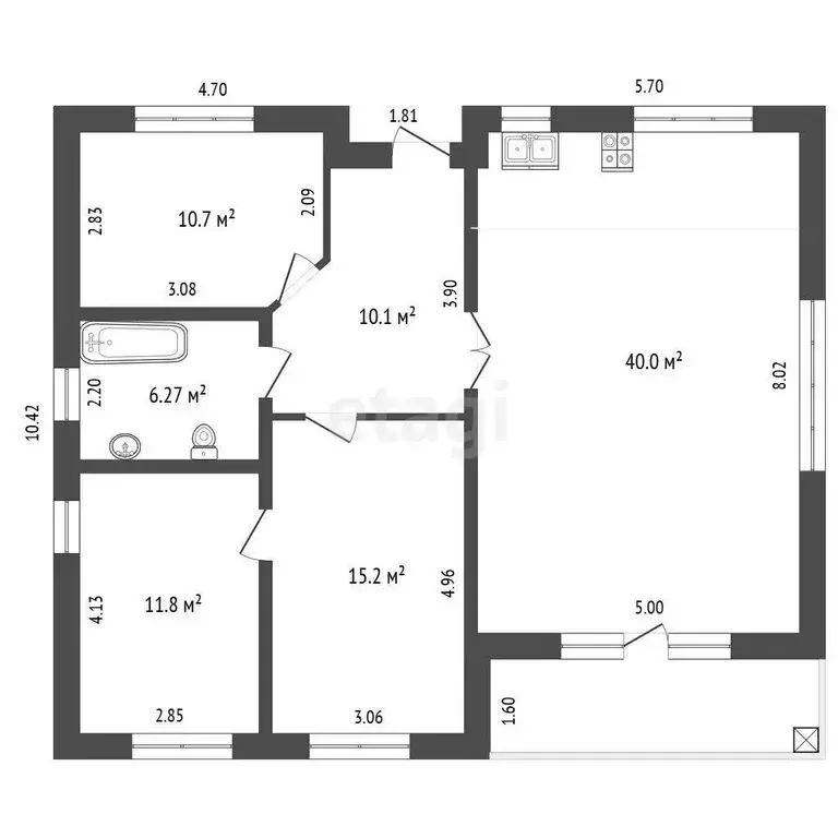 Дом в Альметьевск, Вахтовая улица (98 м) - Фото 1