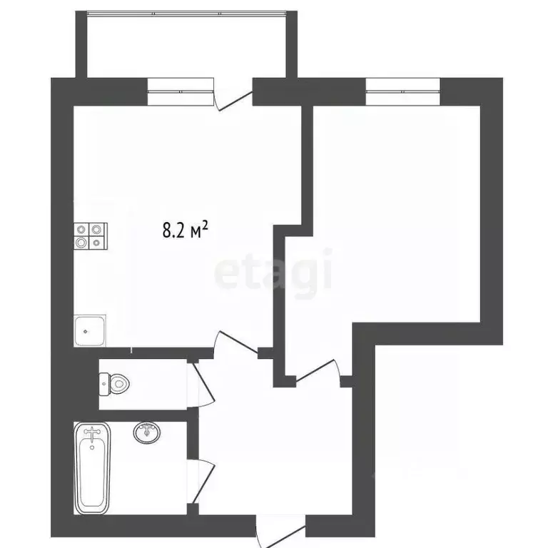 2-к кв. Ямало-Ненецкий АО, Новый Уренгой Мирный мкр, 2/4 (54.0 м) - Фото 0