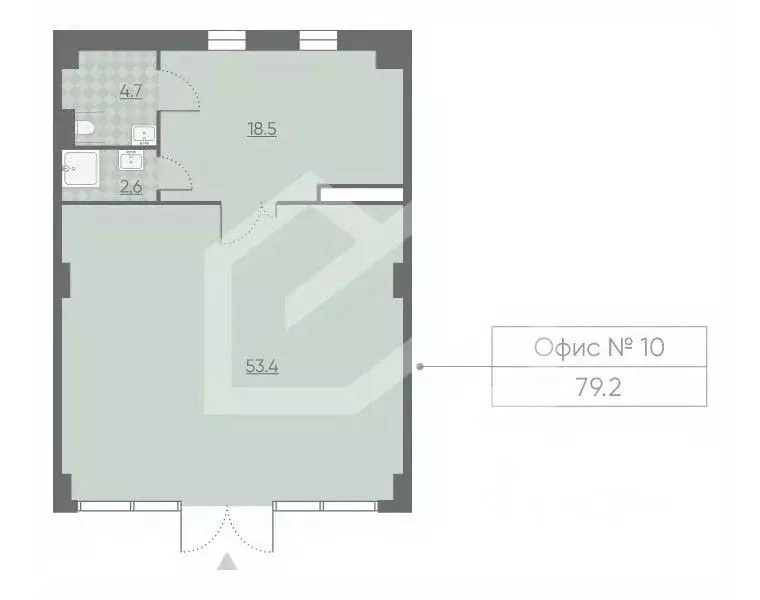 Торговая площадь в Москва Марк жилой комплекс, к2 (79 м) - Фото 2