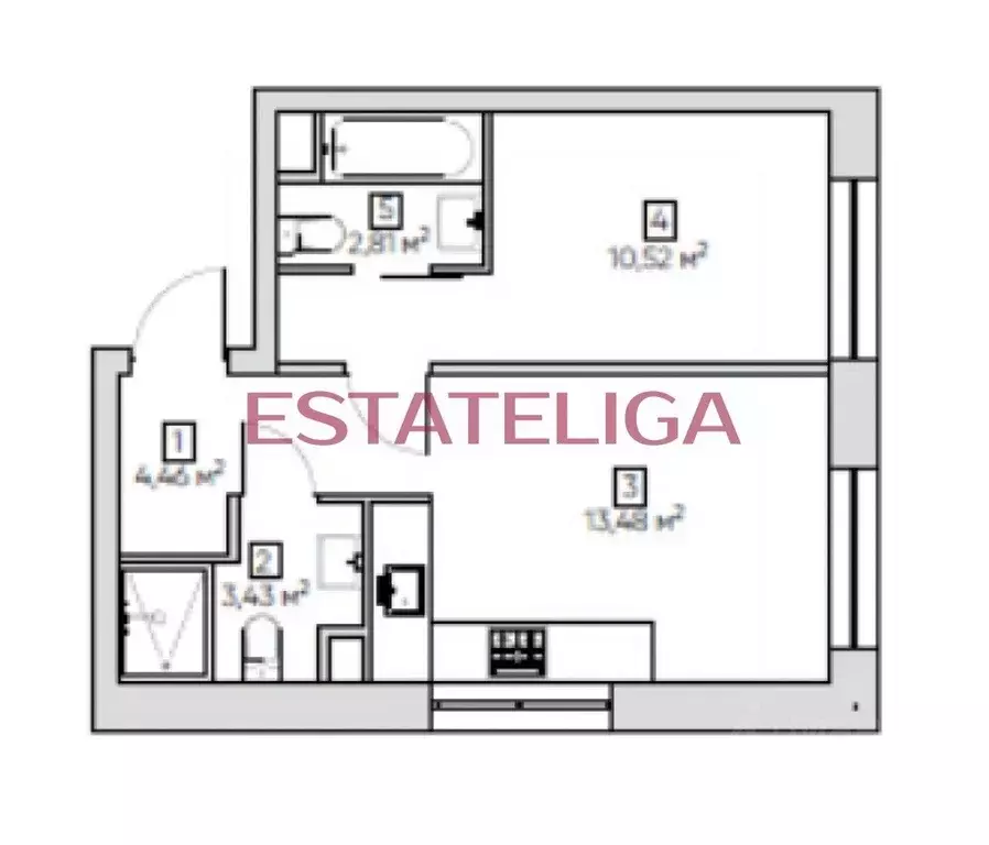 1-к кв. Москва Автомобильный проезд, 4 (34.7 м) - Фото 1