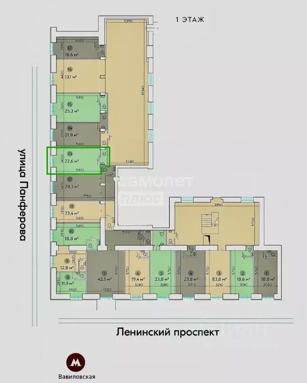 Торговая площадь в Москва Ленинский просп., 81/2 (23 м) - Фото 0
