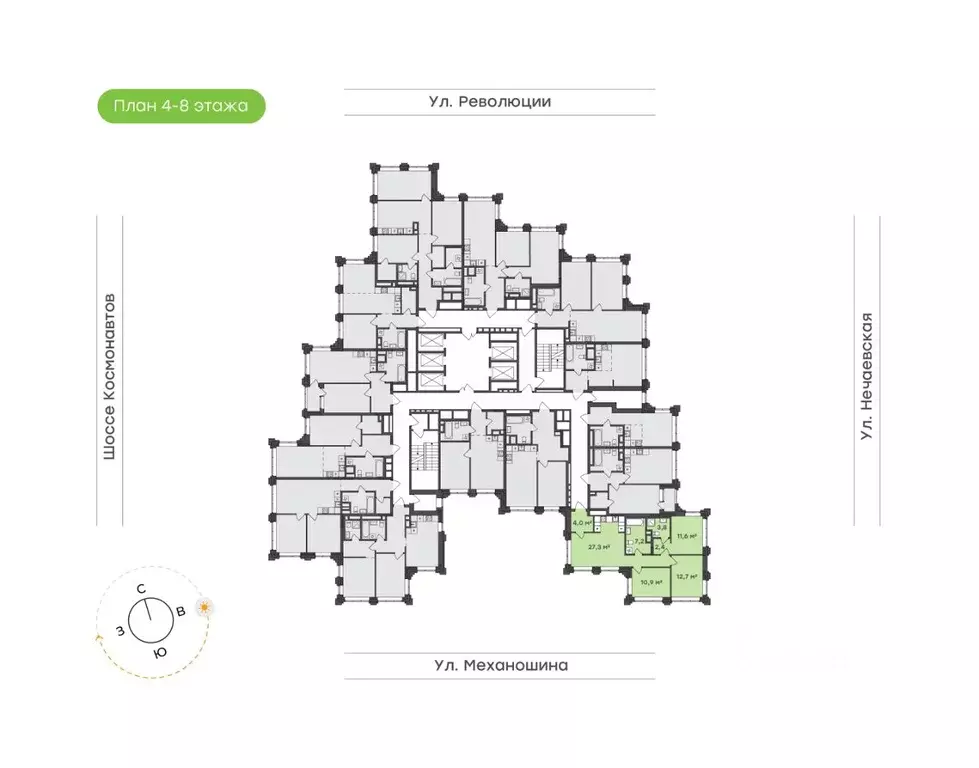 3-к кв. Пермский край, Пермь ул. Механошина, 16 (79.9 м) - Фото 1