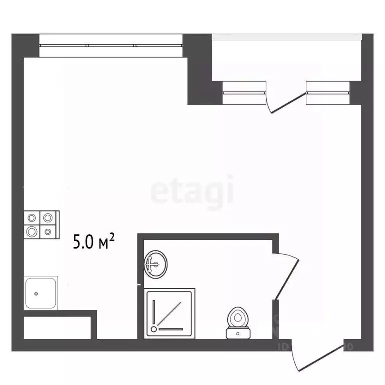 Студия Крым, Ялта ул. Дражинского, 48В (31.1 м) - Фото 2