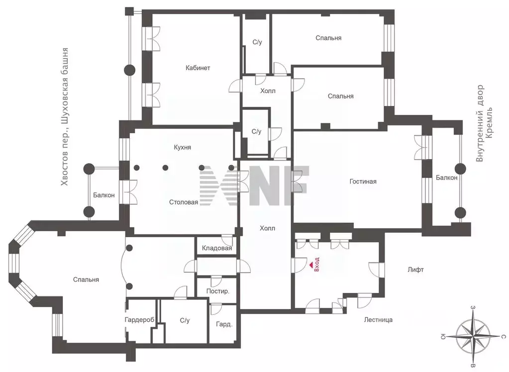 6-к кв. Москва ул. Малая Полянка, 2 (355.0 м) - Фото 2