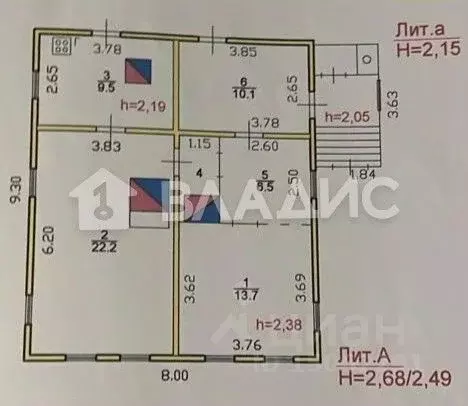 Дом в Ярославская область, Рыбинск ул. Чехова, 67 (64 м) - Фото 2