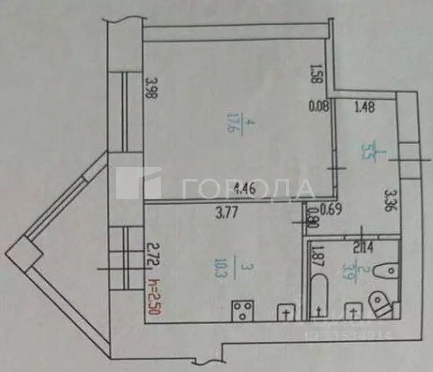 1-к кв. Алтайский край, Барнаул ул. Папанинцев, 122 (37.5 м) - Фото 2