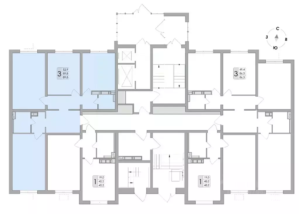 3-к кв. Воронежская область, Воронеж ул. Шишкова, 140Б/16 (89.8 м) - Фото 1