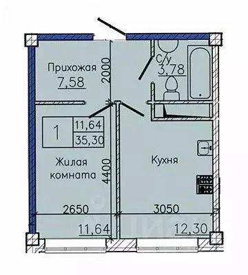 1-к кв. Ставропольский край, Пятигорск ул. Ермолова, 28А (35.3 м) - Фото 1