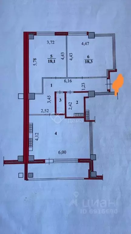 2-к кв. Волгоградская область, Волгоград Донецкая ул., 16а (77.1 м) - Фото 2
