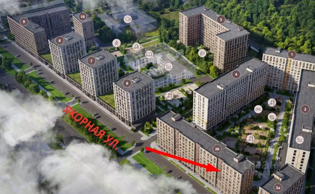 Студия Санкт-Петербург Якорная ул., 10 (21.5 м) - Фото 1