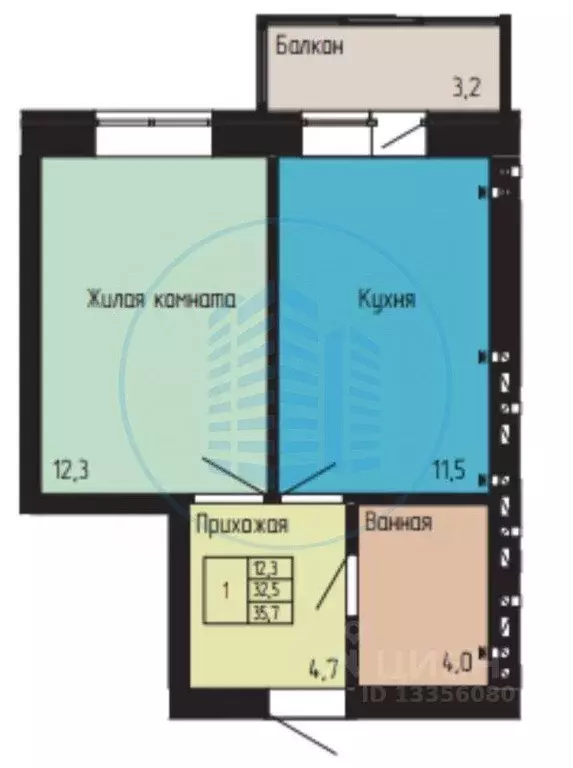 1-к кв. Ставропольский край, Ессентуки Никольская ул., 27к6А (35.7 м) - Фото 1
