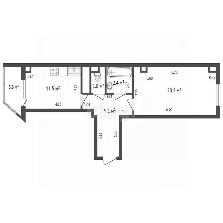 1-к кв. Санкт-Петербург Шуваловский просп., 37к1 (45.5 м) - Фото 2