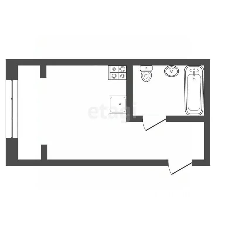 Студия Крым, Алупка пер. Севастопольский, 21 (28.0 м) - Фото 2