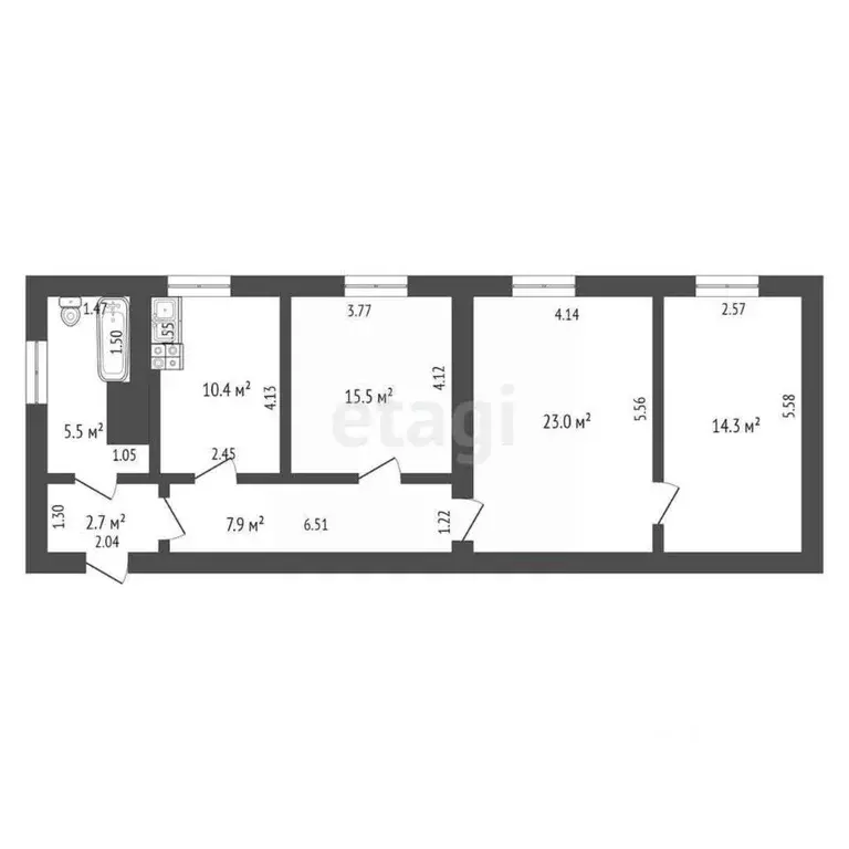 3-к кв. Мордовия, Саранск Мордовская ул., 35к52 (80.0 м) - Фото 1