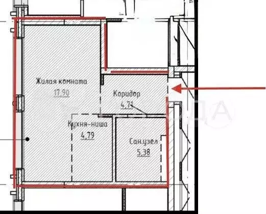 Квартира-студия, 32,8 м, 16/24 эт. - Фото 0