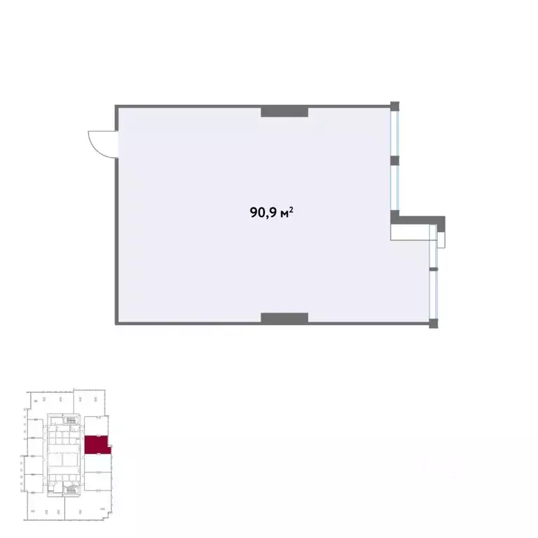 Офис в Москва Кинематографический кв-л,  (91 м) - Фото 2