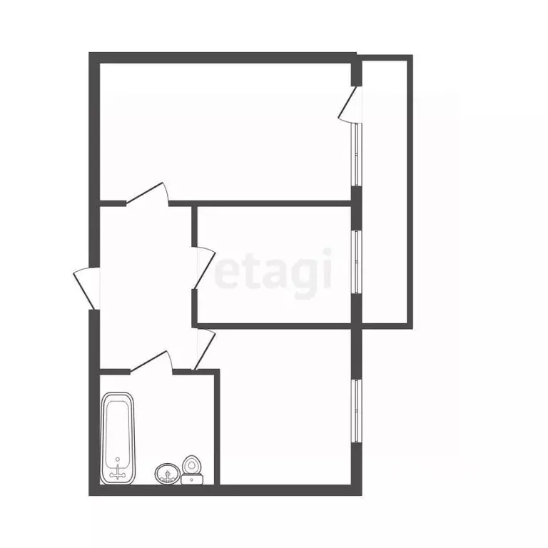 3-к кв. Бурятия, Улан-Удэ 140А мкр, 20 (47.0 м) - Фото 1