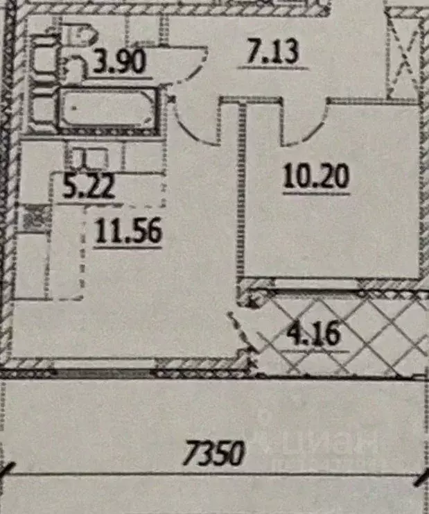 1-к кв. Санкт-Петербург просп. Крузенштерна, 2 (37.5 м) - Фото 2