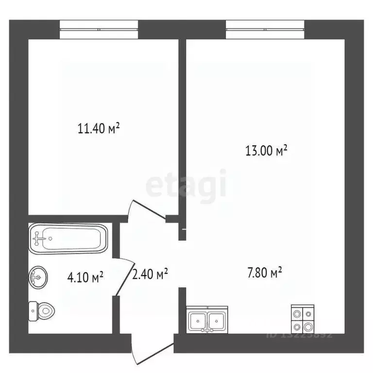 1-к кв. Вологодская область, Вологда ул. Чернышевского, 110Ак1 (48.5 ... - Фото 2