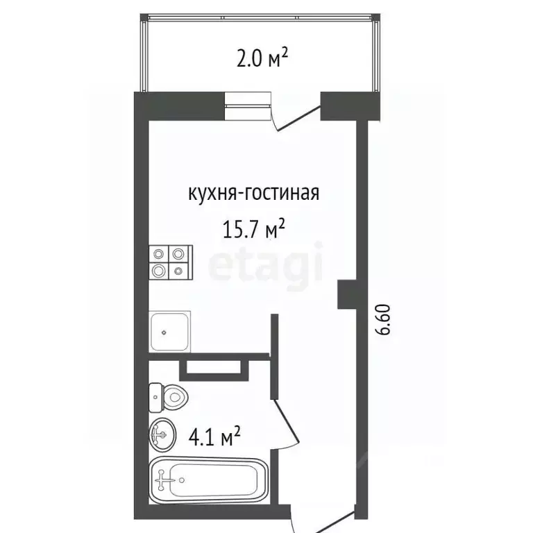 1-к кв. Забайкальский край, Чита ул. Тимирязева, 23 (21.8 м) - Фото 2