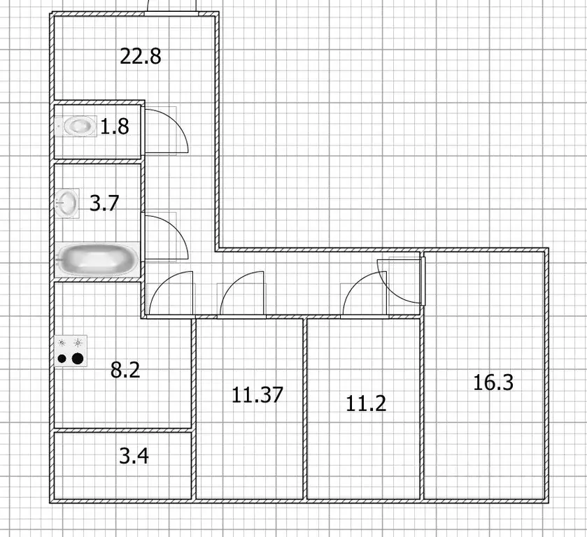 3-к кв. Башкортостан, Уфа бул. Назара Наджми, 11 (79.0 м) - Фото 2