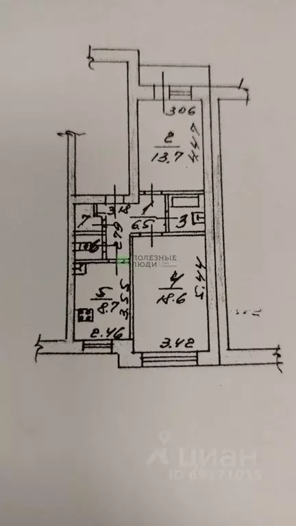 2-к кв. Орловская область, Орел ул. Генерала Жадова, 25 (55.0 м) - Фото 2