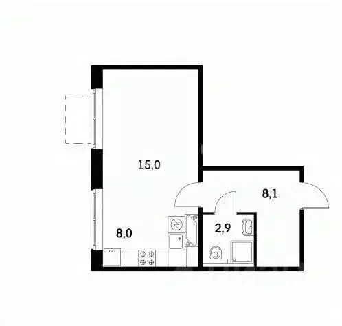 1-к кв. Московская область, Мытищи Юбилейная ул., 6 (34.1 м) - Фото 2