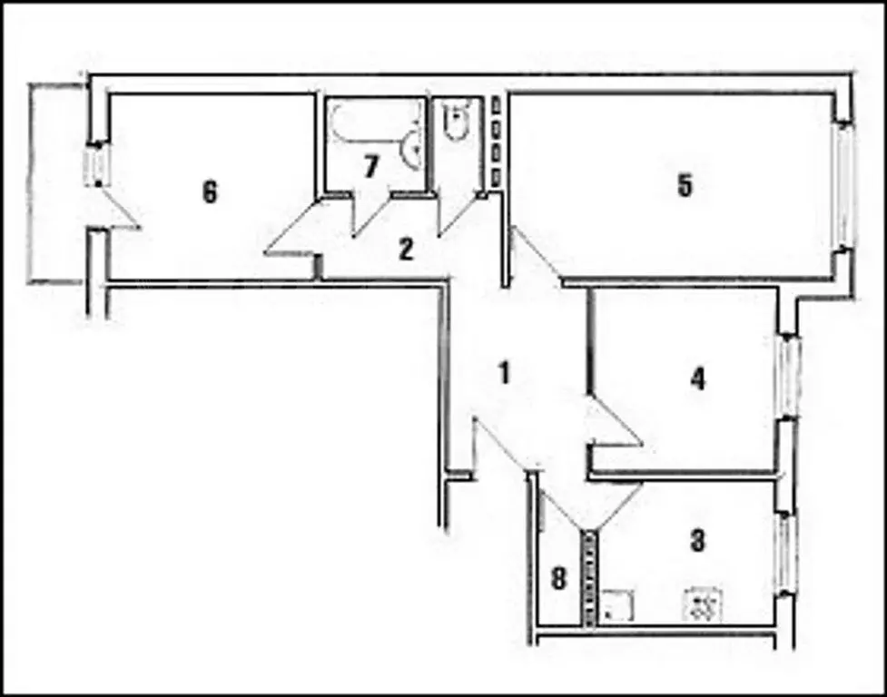 3-комнатная квартира: Домодедово, микрорайон Авиационный, проспект ... - Фото 2