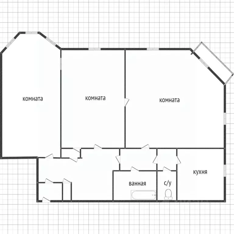 3-к кв. Свердловская область, Нижний Тагил ул. Кутузова, 14 (92.3 м) - Фото 1