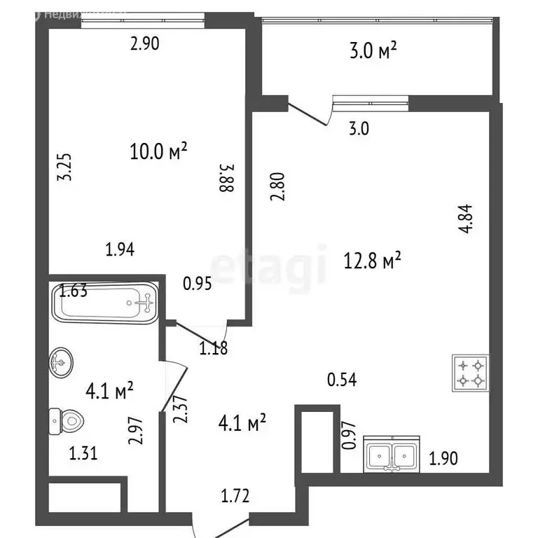 1-комнатная квартира: Бугры, Тихая улица, 3к1 (31 м) - Фото 1