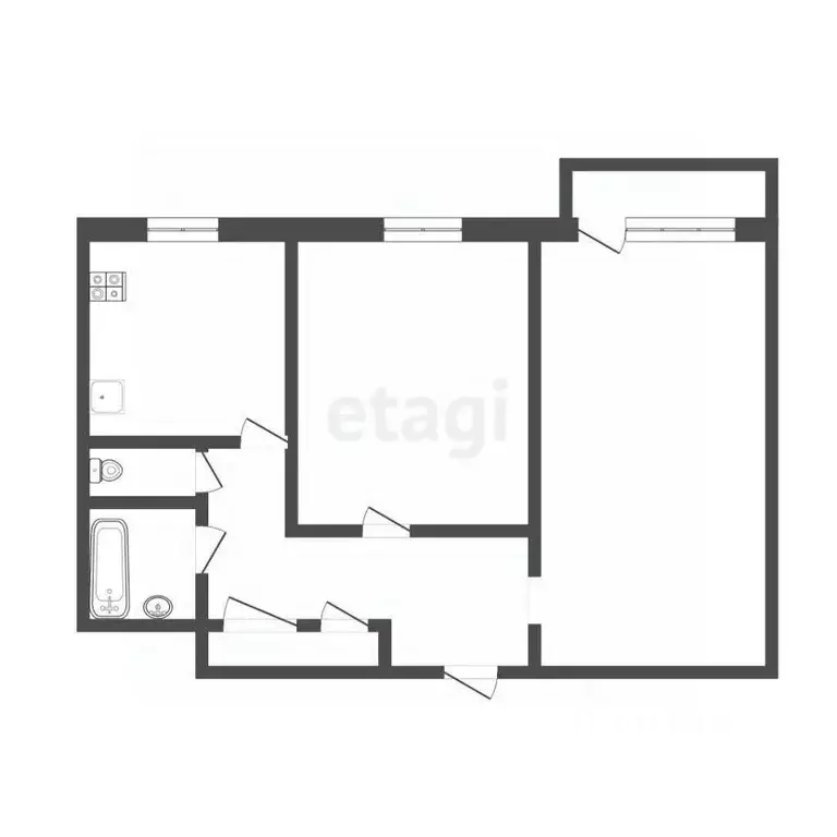 2-к кв. Камчатский край, Елизово ул. Чкалова, 18 (48.5 м) - Фото 2