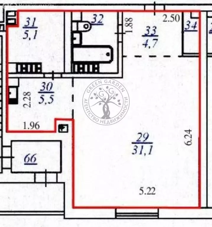 Квартира-студия: Екатеринбург, улица Куйбышева, 159А (52 м) - Фото 1